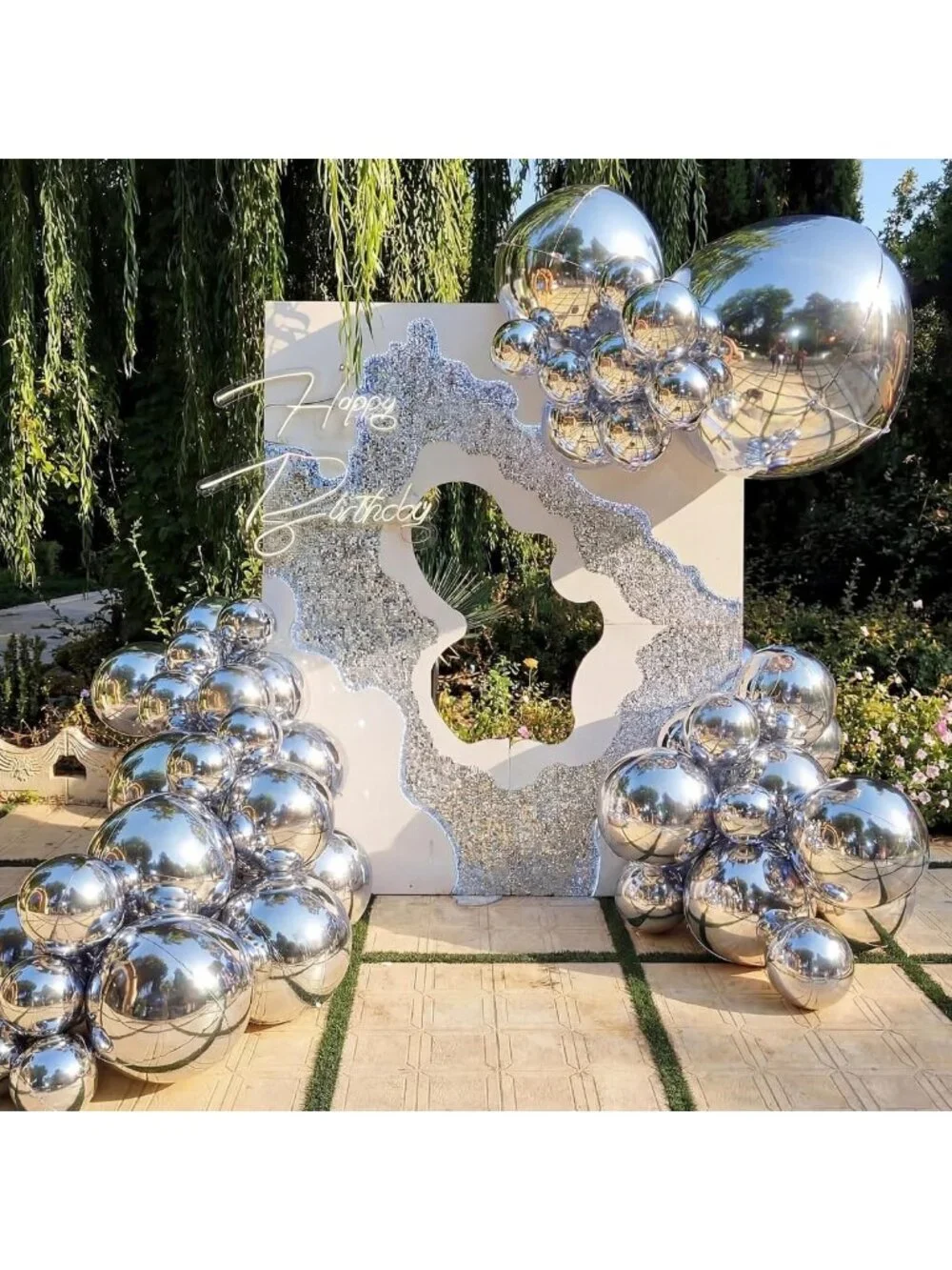 24 Pcs Metallic Foil Balloons Set - 50